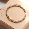 Zirconium Dull Gold Tennis Bracelet