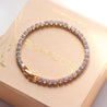 Zirconium Dull Gold Tennis Bracelet