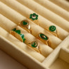 Chunky Ring Set-Green