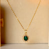 Hana Green Necklace 18k Gold Plated.