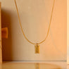 Brick Necklace 18k Gold Plated.